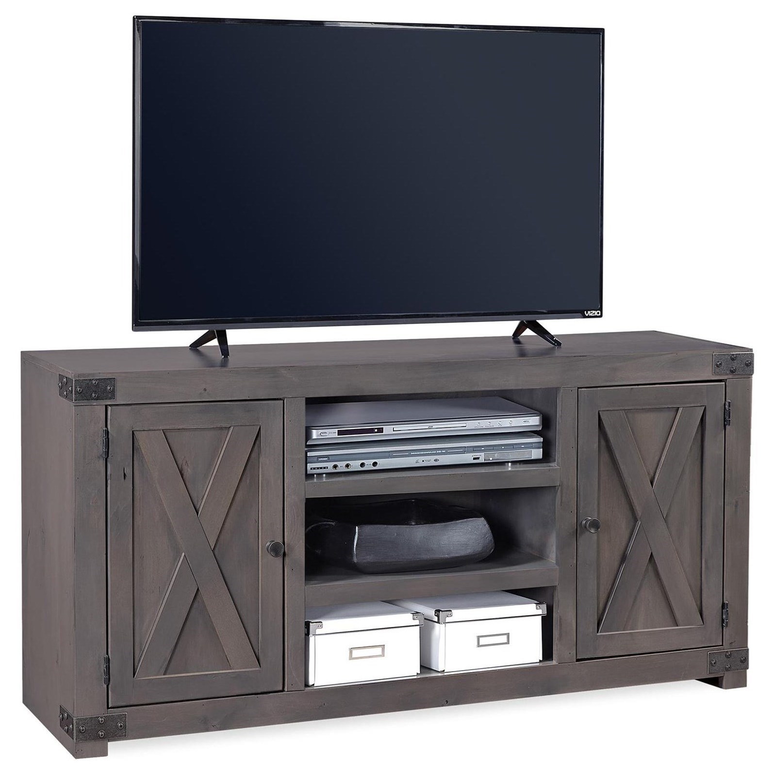 Aspenhome Urban Farmhouse 60" Entertainment Console with 2 Doors
